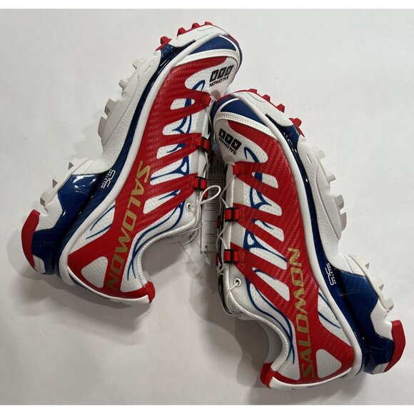 Salomon XT-4 OG Kar L'Art de L'Automobile Porsche Sneakers White High Risk Red - Picture 7 of 9